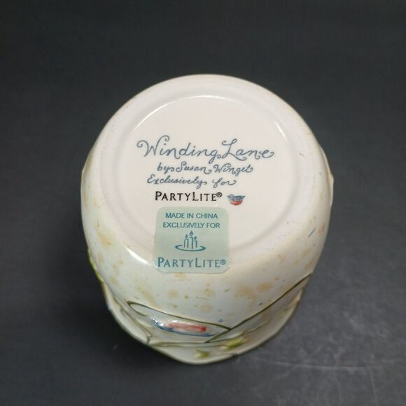 Party Lite Votive Candle Holder Winding Lane Susan Winget Bluebird Pineapple - Picture 6 of 9